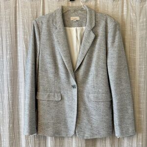 LOFT Gray Knit Blazer 10